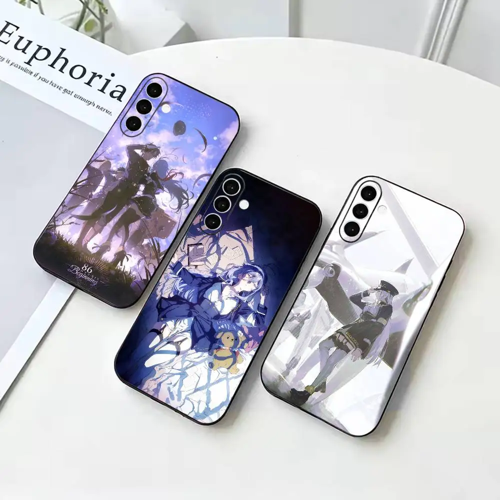 Anime 86 E-Eighty-Six-x  Black Soft Case for Samsung Galaxy A73 72 71 70 53 52 A1 Others Cover