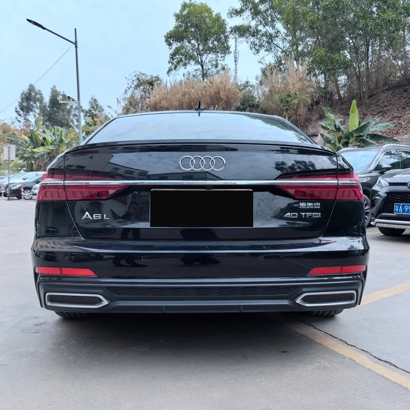 S Style For Audi A6 S6 C8 Spoiler 2019 2020 2021 2022 2023 2024 ABS Material Car Rear Trunk Wing Accessories Body Kit