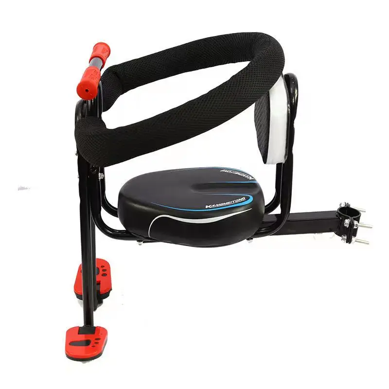 Children Bicycle Seat Mountain Bike Safety Seat Kid Bicycle Front Seat with Backrest Footrest ElectricBike Seat Bike Saddle