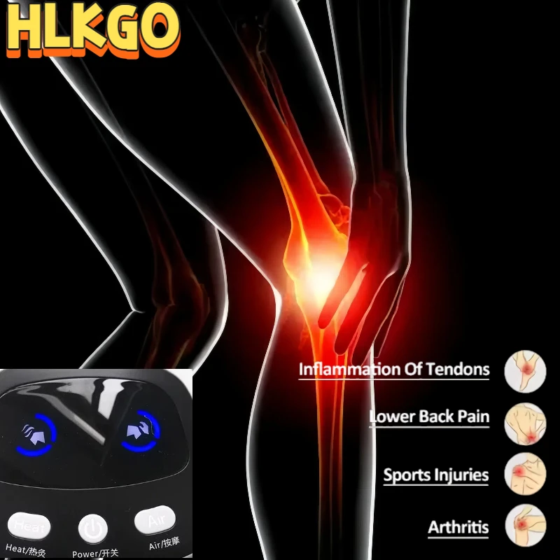 

Professional Infrared Heating Knee Massager, Electric Vibration Compression Wrap for Arthritis Pain Relief and Muscle Relaxation