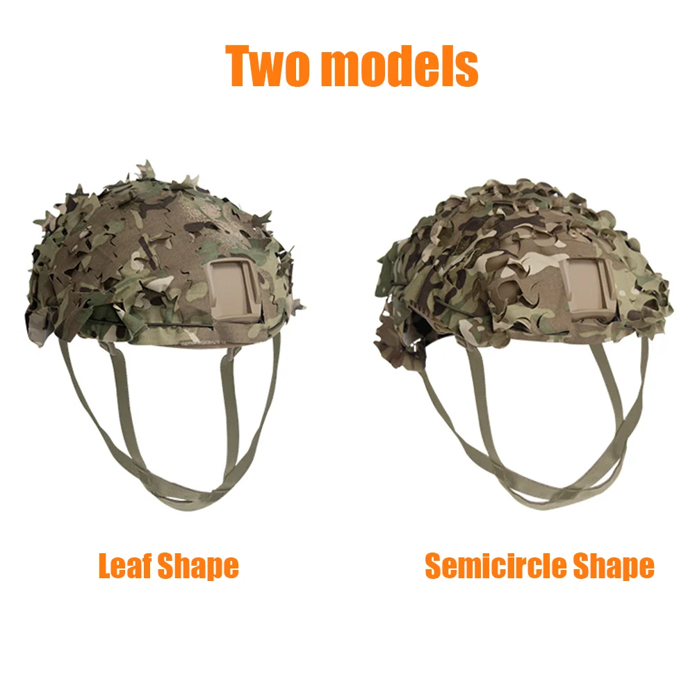 3D Camo Laser Cut Leaf Shape Airsoft Helmet Cover Mesh Helmet Cloth Paintball Paratrooper Hunting Airsoft Helmet Accessories