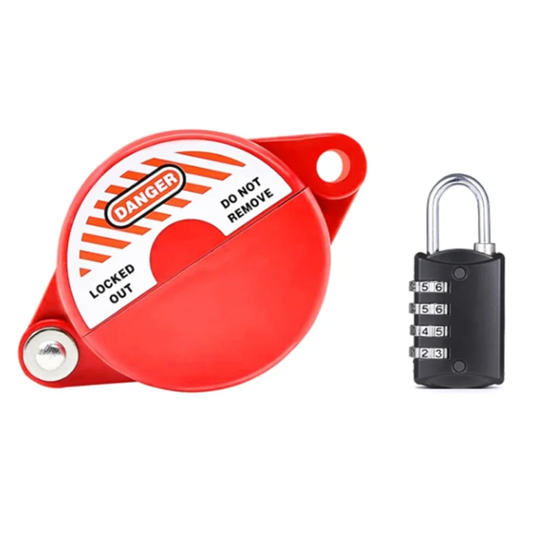 A47Z Gate Valve Lockout Device With Coded Lock Suited For 1 To 2-1/2 Gate Valve Handles Gate Valve Lockout Water Spigot Lock