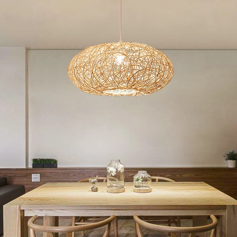 Imagem -02 - Moderno Rattan Pingente Luzes Novo Estilo Chinês Hanglamp para Sala de Estar Quarto Sala de Jantar E27 Loft Decoração Luminária Suspensão