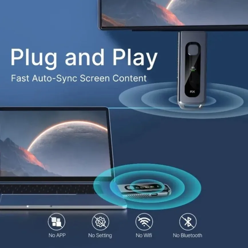 50M 무선 HDMI 호환 비디오 송신기 수신기 키트 HDMI 익스텐더 어댑터 TV 스틱 동글 1080P 노트북 PC 모니터용