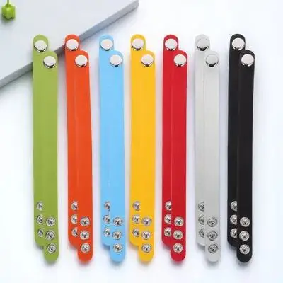 

14Pcs Adjustable Bracelet Blank Engraving Bracelet Decorative DIY Wrist Band for Women Men Gift Colored Bracelets