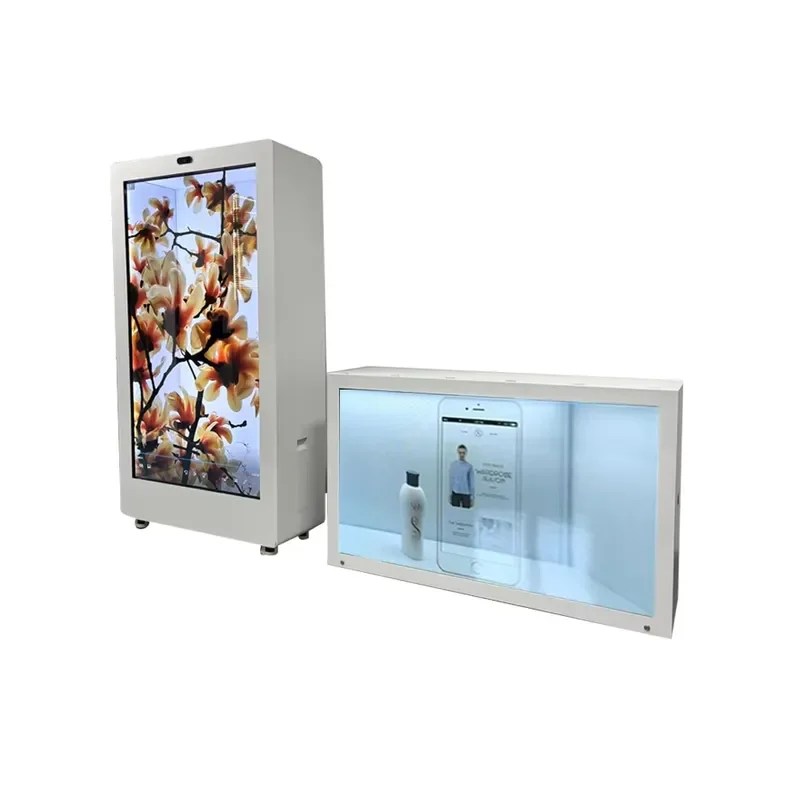 32-inch Transparent Screen Display Box 3D Virtual Interactive LCD Touch Screen Display Cabinet
