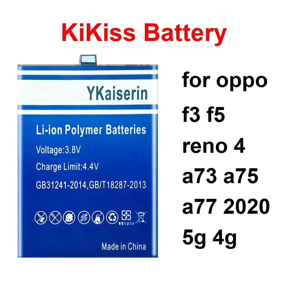 

Mobile Phone Battery Premium Replacement BLP791 BLP853 BLP631 BLP797 3700-4600Mah For Oppo F3 F5 Reno 4 A73 A75 A77 2020 5G 4G