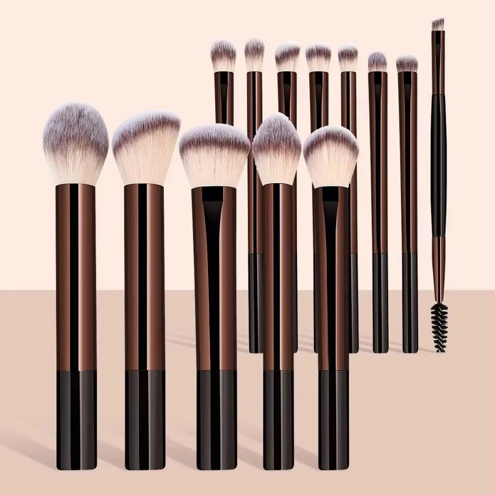 13PCS Brush Set Makeup Brush Set Foundation Concealer Powder Eyeshadow Blush Brush Kabuki Blending Cosmetic Beauty Tool for Face