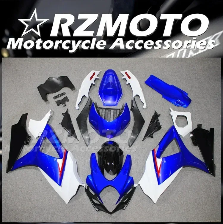 แม่พิมพ์ฉีด ABS ใหม่ Fairings ชุด Fit สําหรับ Suzuki R1000 K7 2007 2008 07 08 ตัวถังรถชุดสีฟ้า