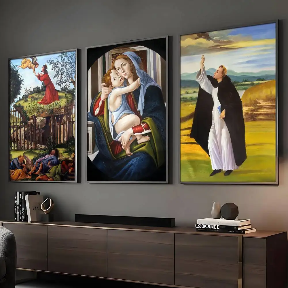 Pósteres de arte de Botticelli, pinturas al óleo, nacimiento de Venus, Primavera, pósteres HD, decoración para el hogar, habitación, Bar, cafetería, cuadro artístico para pared