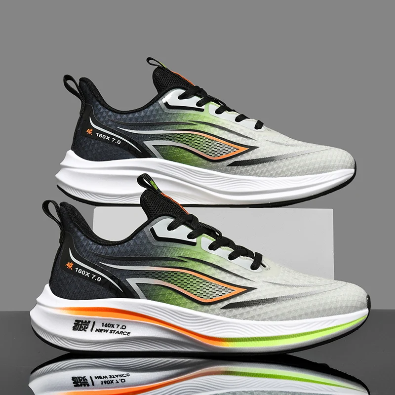 

Men's new sports shoes four season fashion comfortable thick sole anti slip wear-resistant breathable running leisure sneakers