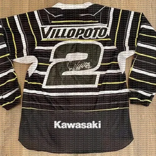 

KAWASAKI Men's Motocross Long Sleeve T-Shirt #2 VILLOPOTO Quick Drying Breathable Off-Road Gear for Mountain Bikers And Riders