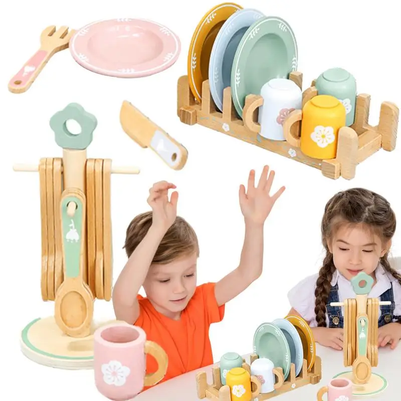 Toddler Kitchen Toys Wooden Kitchen Playset Toys Realistic Play Kitchen Kit Kids Play Kitchen For Children Boys Girls