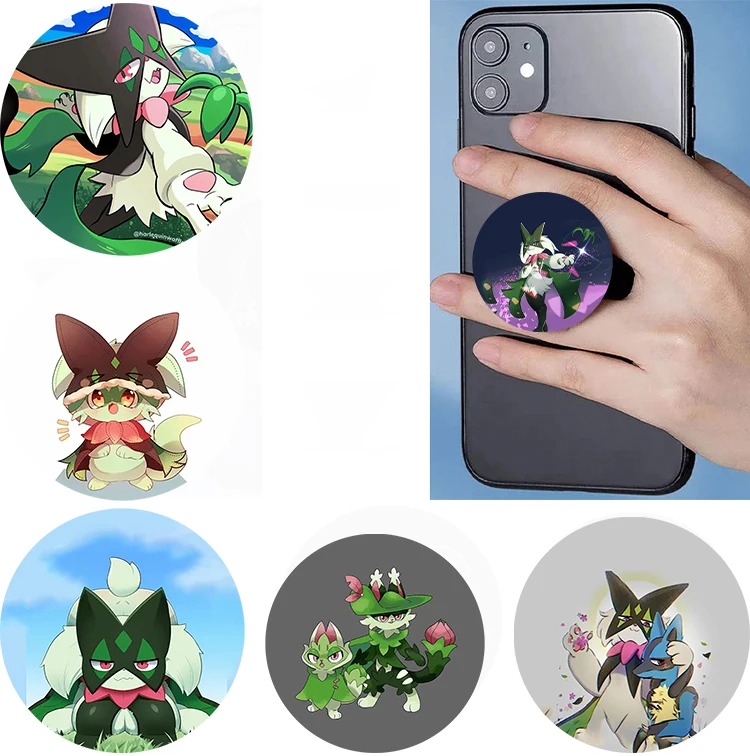 

Phone Socket Popping M-Meowscarada For iPhone 16 Mobile Phone Holder Stand Finger Ring Soporte Movil For iPhone 15 14 12 13