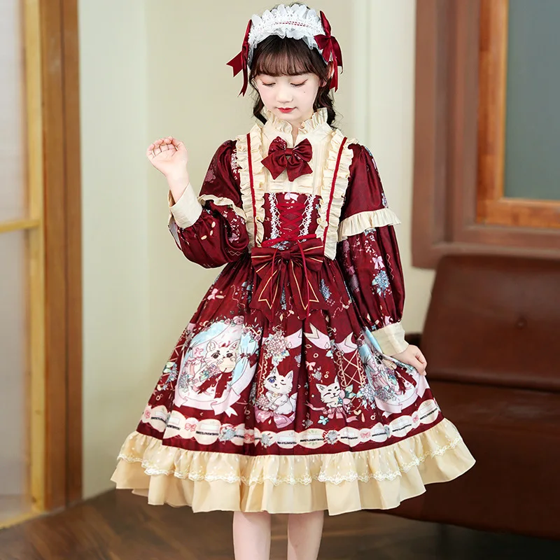 Autumn Dress Baby Kid Girls Vestidos Floral Birthday Party Dress Princess Evening Girl Dresses Teenagers Children Clothes Girls