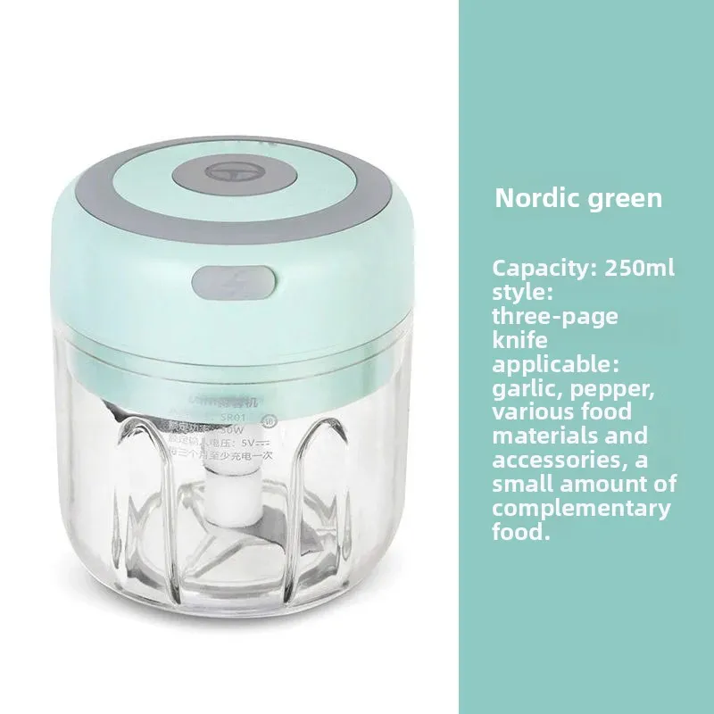 Mini Electric Garlic Chopper, Wireless Garlic Press & Crusher, Portable Mincer Machine for Home Kitchen Use
