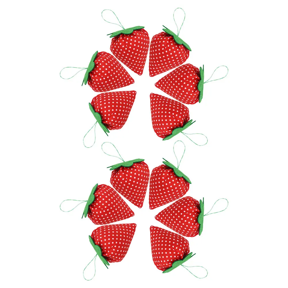 

12Pcs Strawberry Pin Cushion Needle Storage Holder Lovely Sewing Tool for Cross Stitch Embroidery DIY Sewing Craft Room Supplies