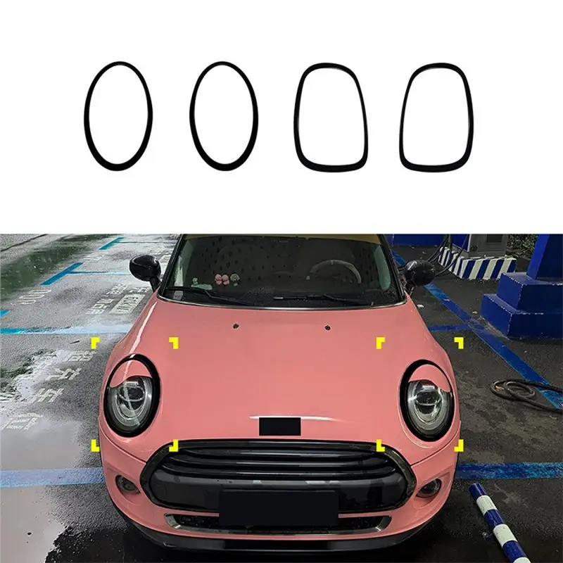 NEW HOT In Stock-Front Headlight And Rear Tail Light Surround Trim Ring Set For BMW Mini Cooper F55 F56 F57 2014-2021 Accessorie