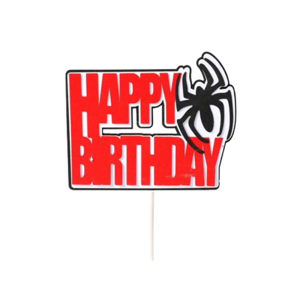 

Paper Spider Web Cake Toppers Cartoon Funny Halloween Cupcake Toppers Spider Happy Birthday Decoration Home Decoration