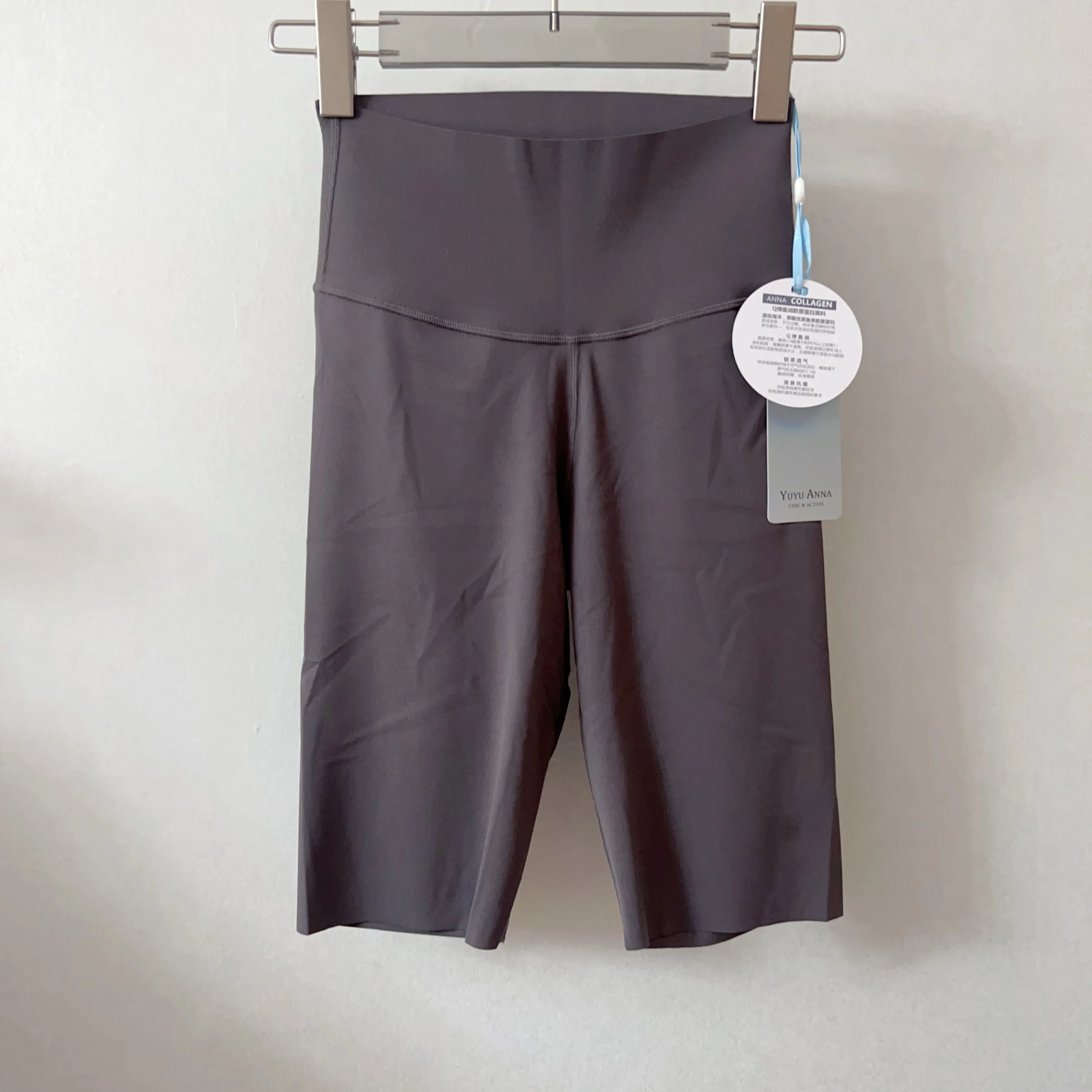 

High-Waist Sl Collagen Yoga Pants Summer New Arrival Abdomen-Increasing Five-Quarter Length Cycling Pants by Yuyuanna