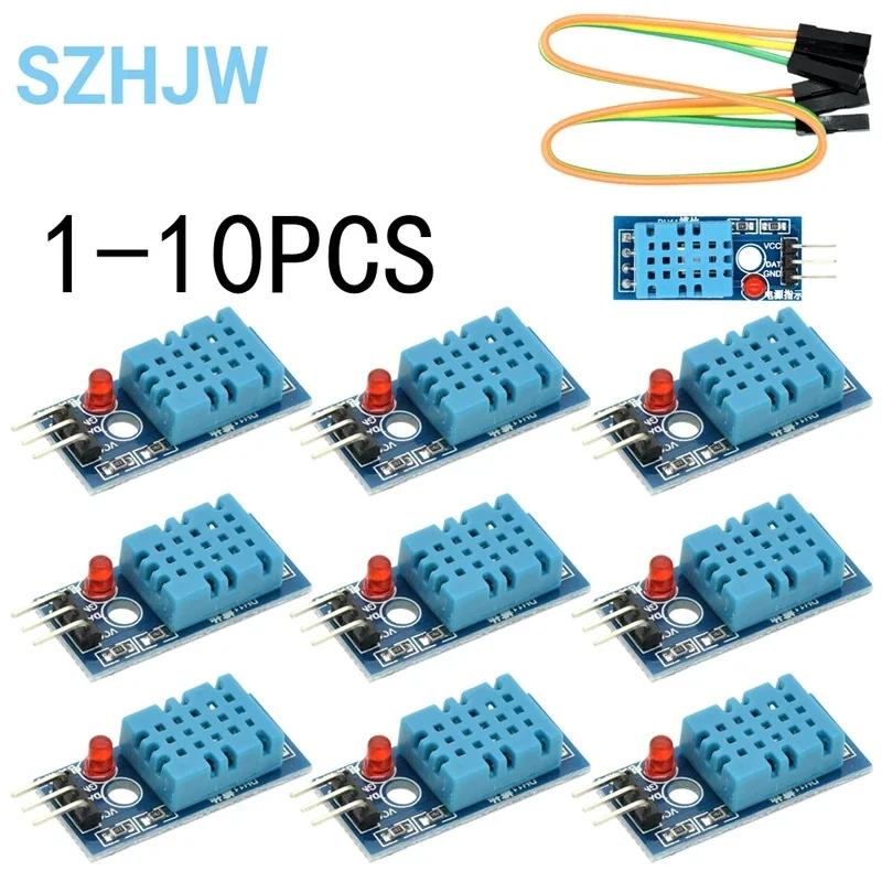 1-10PCS Single Bus Digital Temperature And Relative Humidity Sensor DHT11 Module  Electronic Building Block Module For Arduino