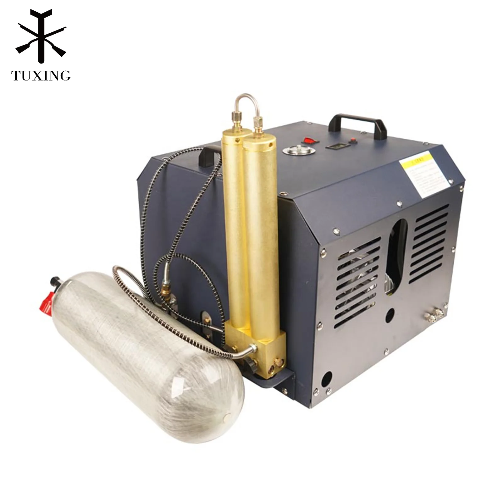 2.2 Kw 4500psi 300bar Automatic Stop Portable Double Filters Scuba Diving Overload Protector   Air Compressor