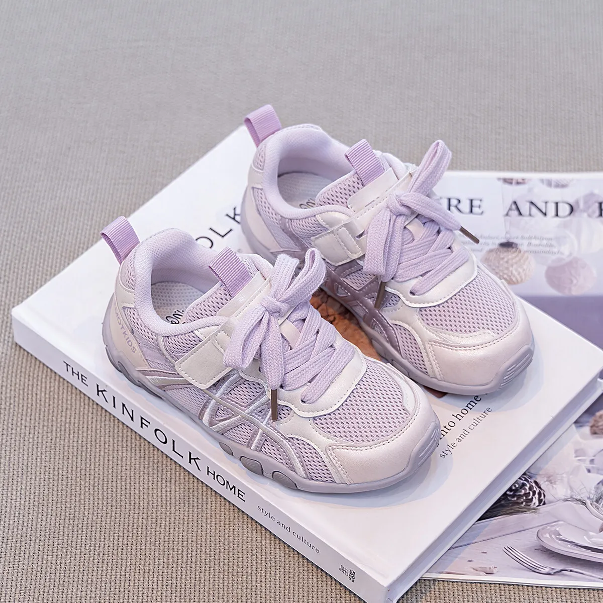 Kids Sneakers 2026 Spring Autumn Girls Sneakers Single Mesh Breathable Casual Trainers Fashion Mesh Surface Soft Running Shoes