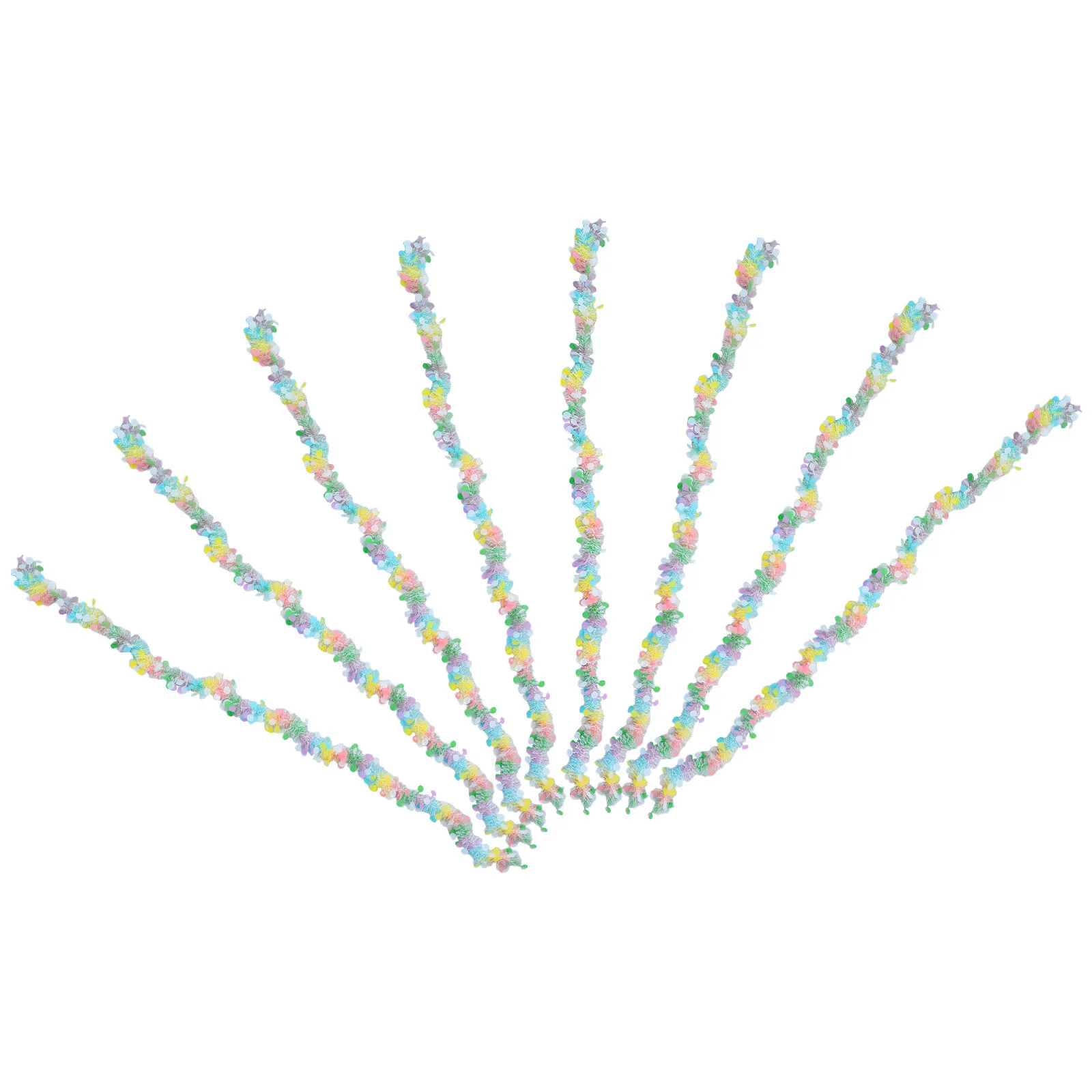 

8Pcs Colorful Tinsel Garland 200Cm Festive Hanging Decoration for Birthday Wedding Holiday Party Ceiling Wall Decor Vibrant
