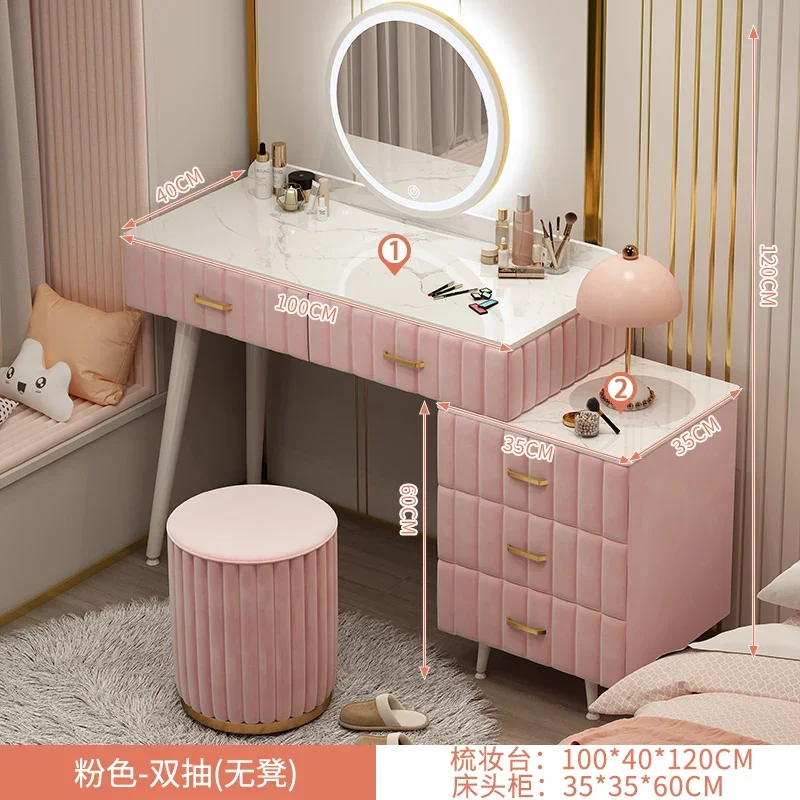 Organizer Items Dressing Table Makeup Mirrors Toy European Luxury Dressing Table Led Lights Comfortable Penteadeira Furniture