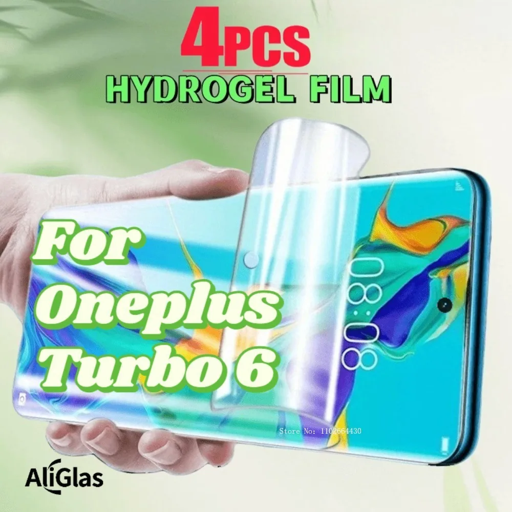 

4 Pcs Premium Ultra Clear Hydrogel Film For Oneplus Turbo 6 Front Screen Protectors Suitable for Oneplus Turbo 6 Ultra Thin Film