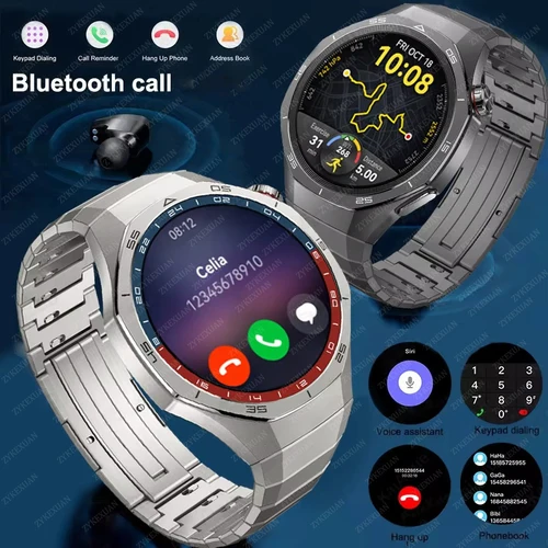 Imagen 2 del producto 2025New GT6 Pro reloj inteligente hombres HD AMOLED pantalla GPS trayectoria de movimiento ritmo cardíaco Bluetooth llamada 1,52 ""SmartWatch IP68 impermeable