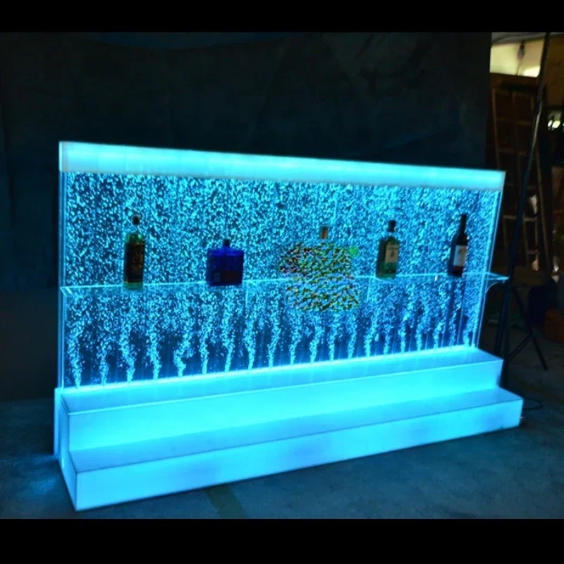 

restaurant bar furniture led glowing water bubble wall wine bar display cabinets night club furniture