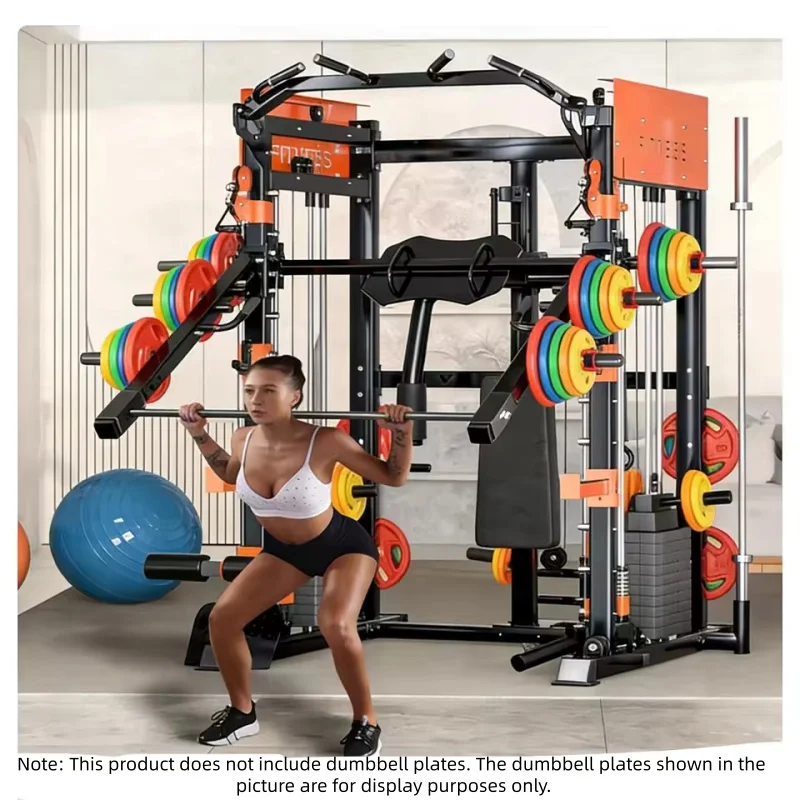 Machine Smith multifonctionnelle, Grand appareil d'entraînement complet, Équipement de fitness à domicile, Squat, Gantry, Bird, Bench, Push Stand