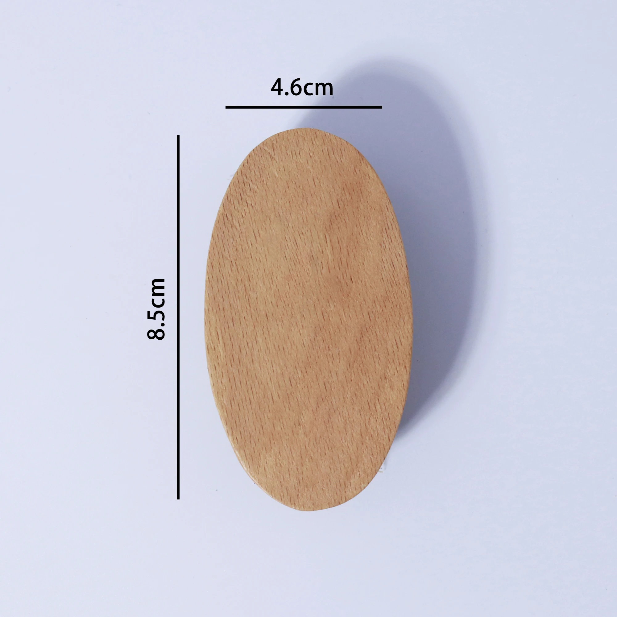 Holz-Bartbürste, Ovale Bartbürste mit Holzgriff, Natürliches Schönheitswerkzeug, Kompakte Reisegröße, Speziell für Echthaar-Perücken – Detail 4