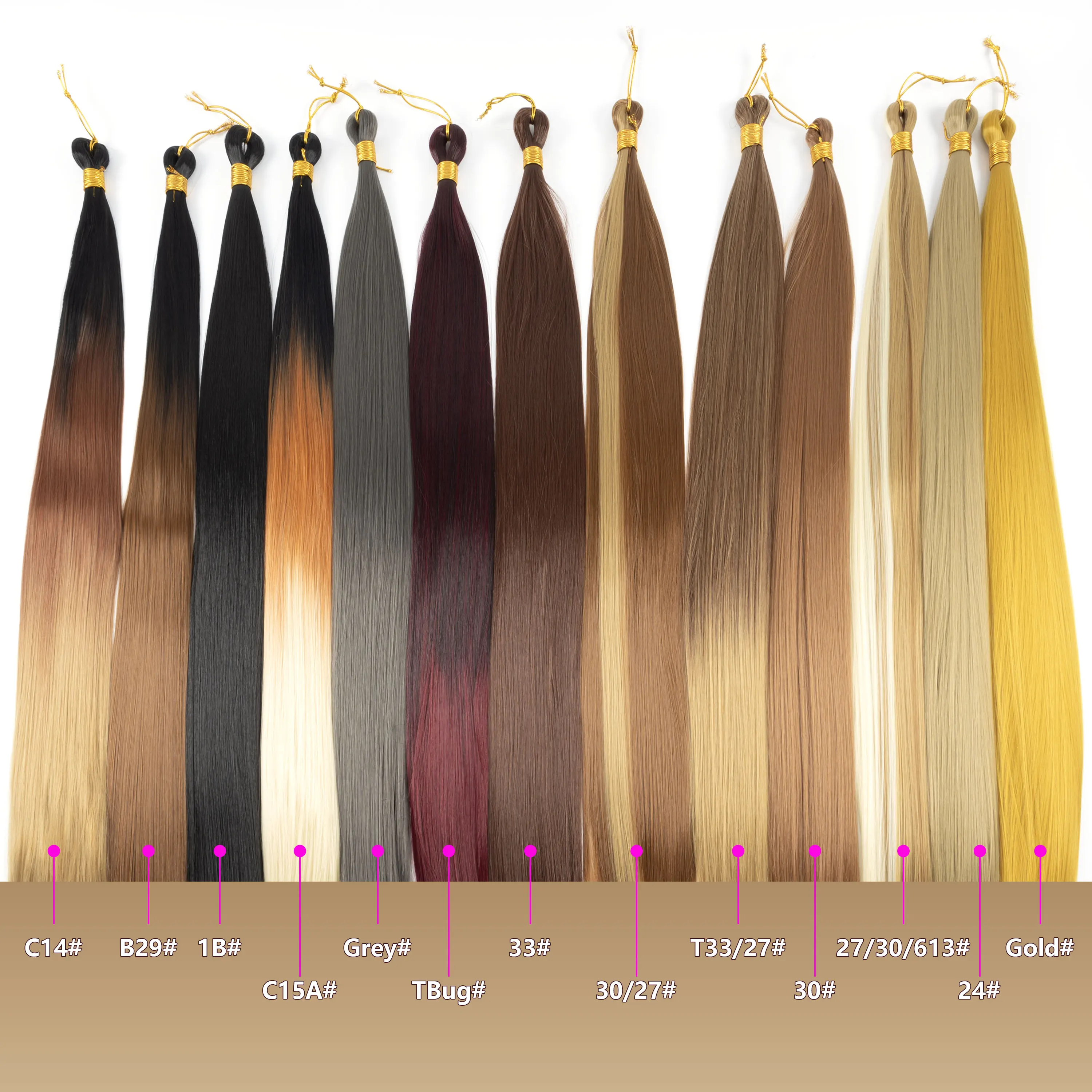 Wholesale Cheap 28 Inch Super Soft High Quality Braids Synthetic Hair Extensions Long Bone Straight Crochet Hair Bundle