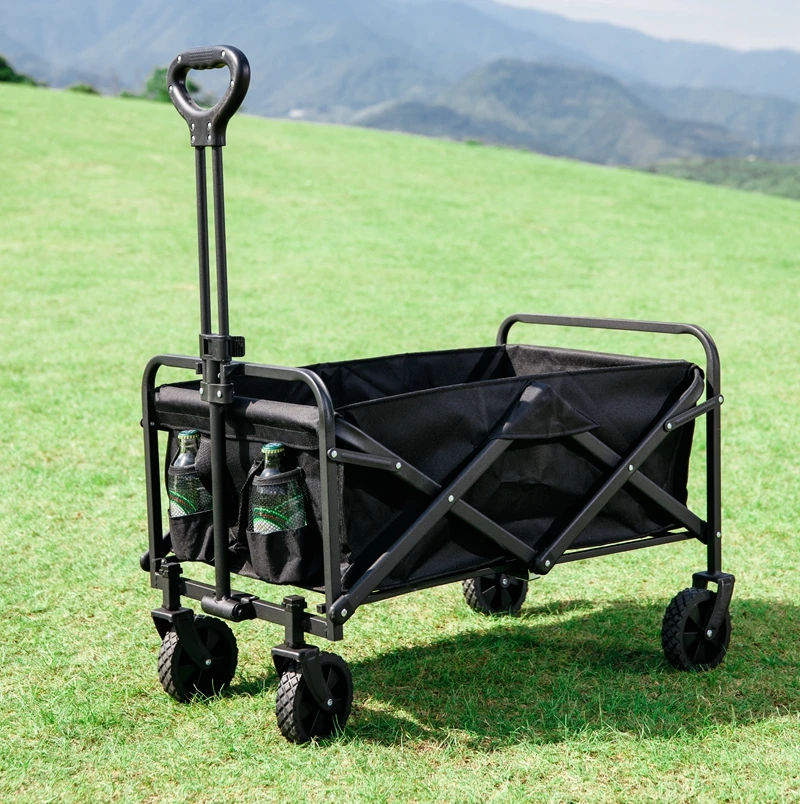 

Cheap Price Outdoor Camping Steel Tube 5inch PVC Wheel Platform Wagon Cart Trolley for Kids