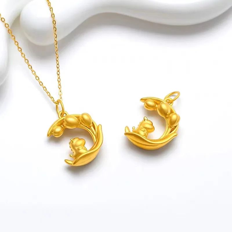 Pure Gold 999 Dragon Pendant, Zodiac AU999 Real Gold 24K Necklace, Real Gold High Quality Dragon Pendant Jewelry Women Gift