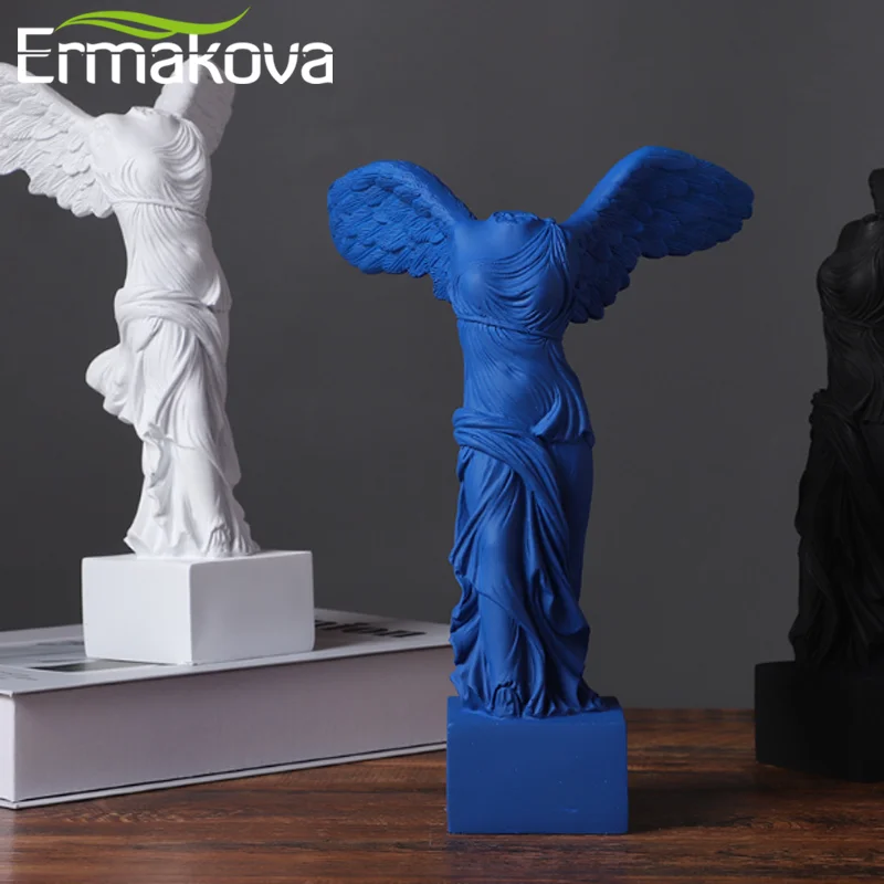 ERMAKOVA-escultura de figura de diosa Victoria, Victoria alada romana, samotrace, adornos de escritorio para decoración del hogar, regalos de