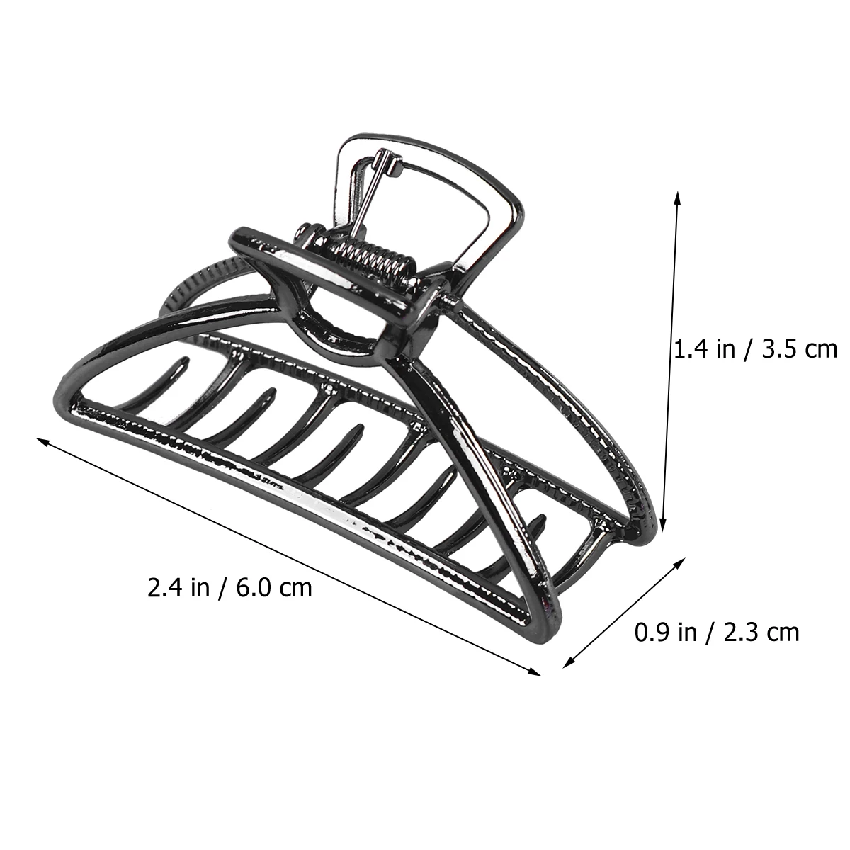 

2PCS Claw Barrette Hair Accessories Alloy Jaw Clip Durable Material Travel Wedding Birthday Hair Style Appearance