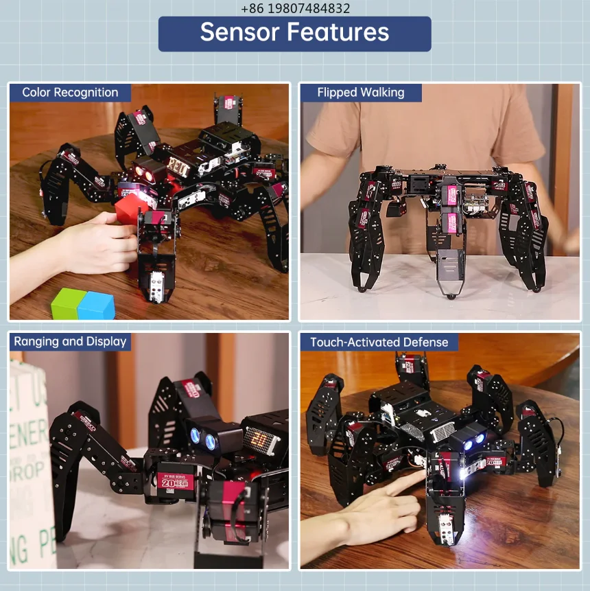 Aliexpress Six-Legged Spiderbot Expandable Robot Kit Multi-Legged AI Voice Control for Arduino Coding Beginners