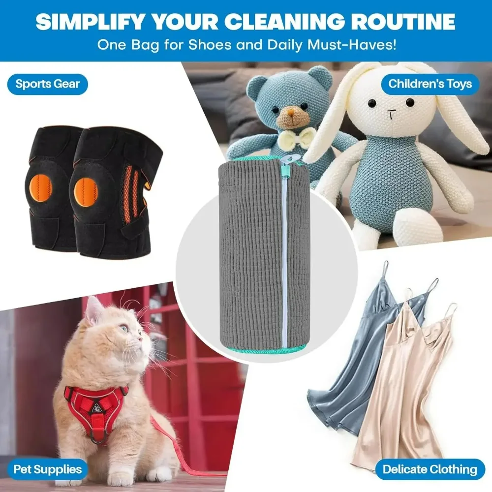 2 قطعة حقيبة غسالة الأحذية قابلة لإعادة الاستخدام حذاء رياضة حقيبة غسيل الأحذية حقيبة تنظيف الأحذية للغسالة والمجفف أكياس الغسيل الملحقات
