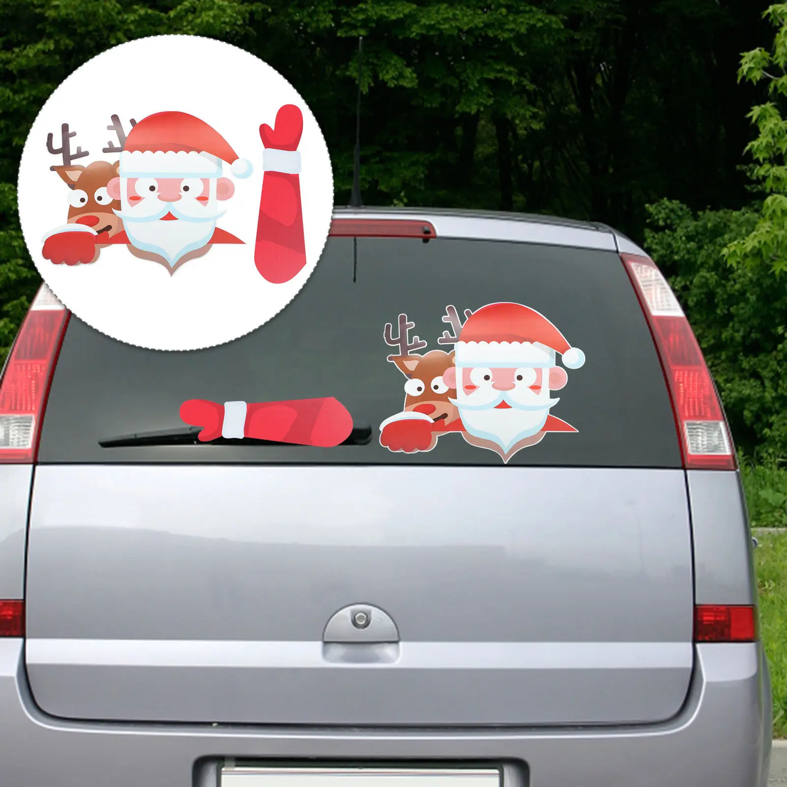 

Decal Antler Christmas Door Stickers Decoration Car Decorations Decals for Window
