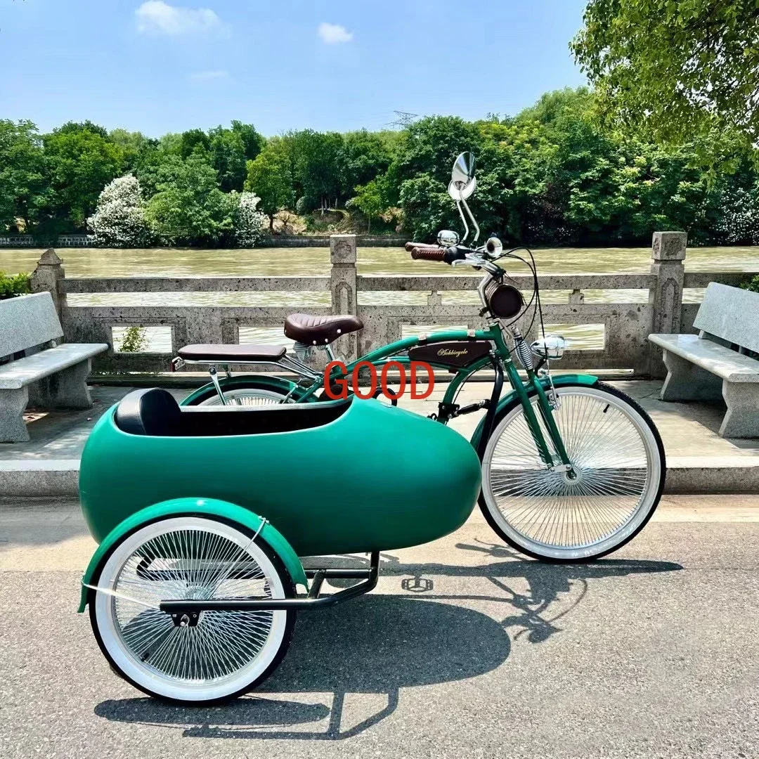 

Tri-Wheel Bike Art Park Display Side Bucket Trailer Bicycle Dense Spoke High-End Sidecar