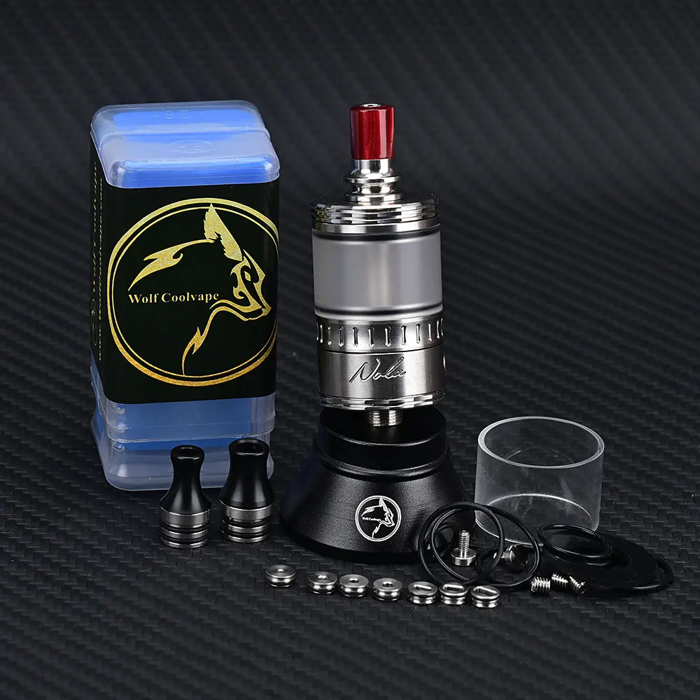 Wolfcoolvape NOLA RTA Rebuildable Atomizer 3.2ml Atomizer tank vape 22mm Air Pin 0.8, 1.2, 1.5, 1.8, 2.0, 2.5, 3.0, 3.5mm