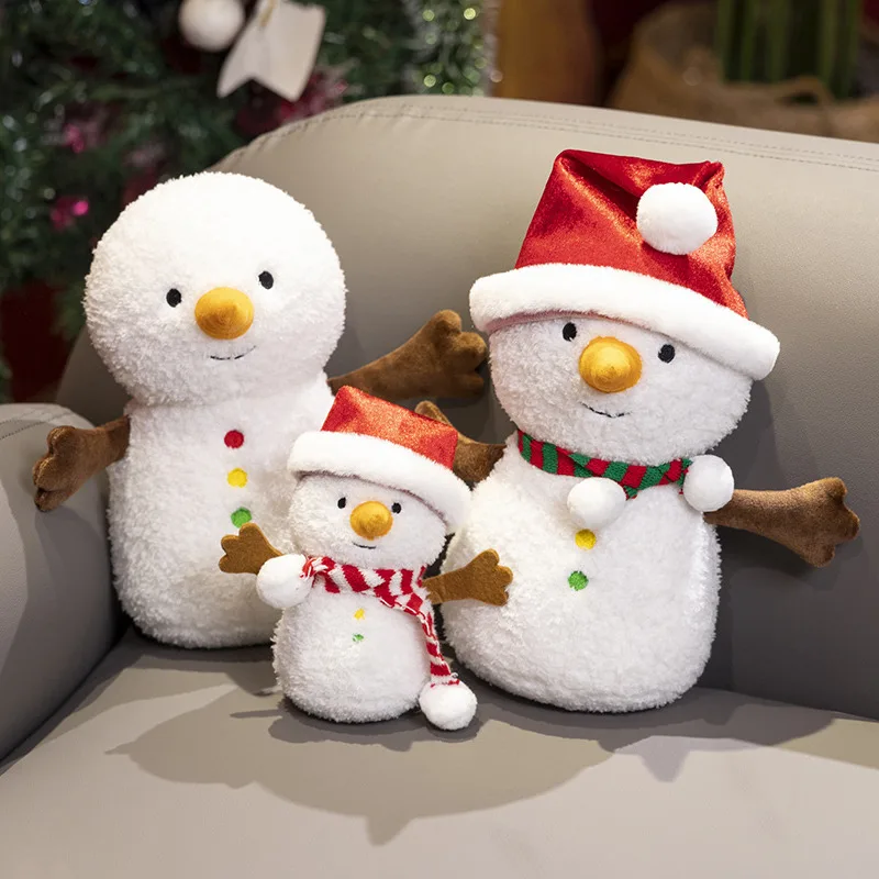 ต้นคริสต์มาส Plushie ขนมปังขิง Reindeer Snowman ตุ๊กตา Xmas แหวน Smile อะนิเมะตุ๊กตาของเล่นสําหรับเด็กวันเกิดหมอนของขวัญ Navidad