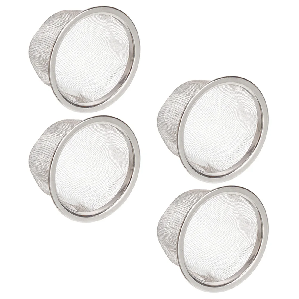 

4 Pcs Stainless Steel Tea Strainer Teapot Infuser Coffee Filter Mesh Fine Workmanship Practical Design
