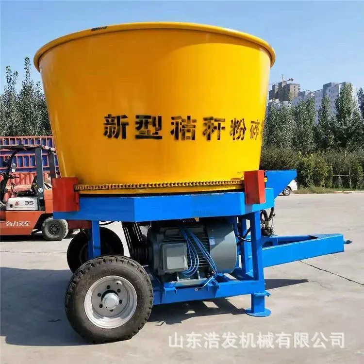 Dry and wet green grass straw guillotine machine large straw bale crusher cylindrical type