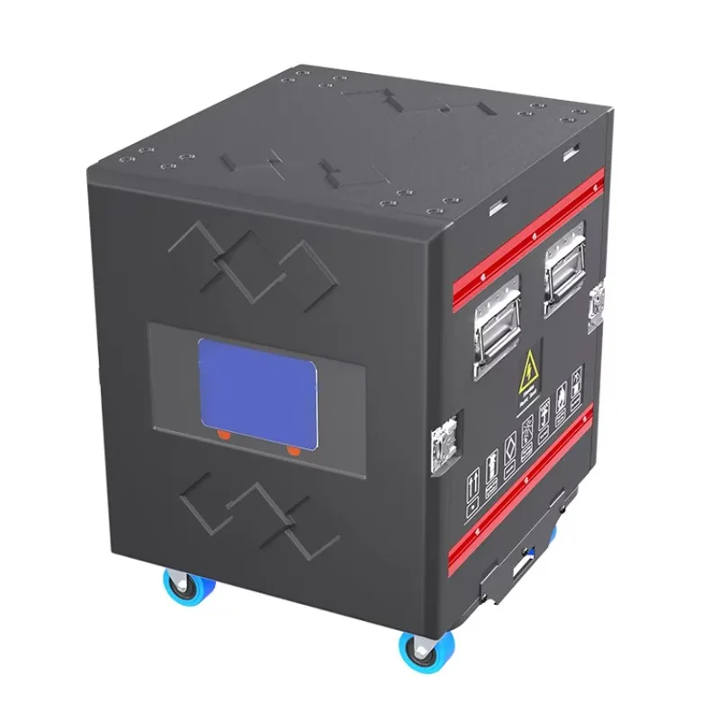 PE+ABS Plastic Flight Case 8U/12U/14U/16U with Wheels Removable Stage Audio Equipment Storage Simple Cabinet for Amplifier