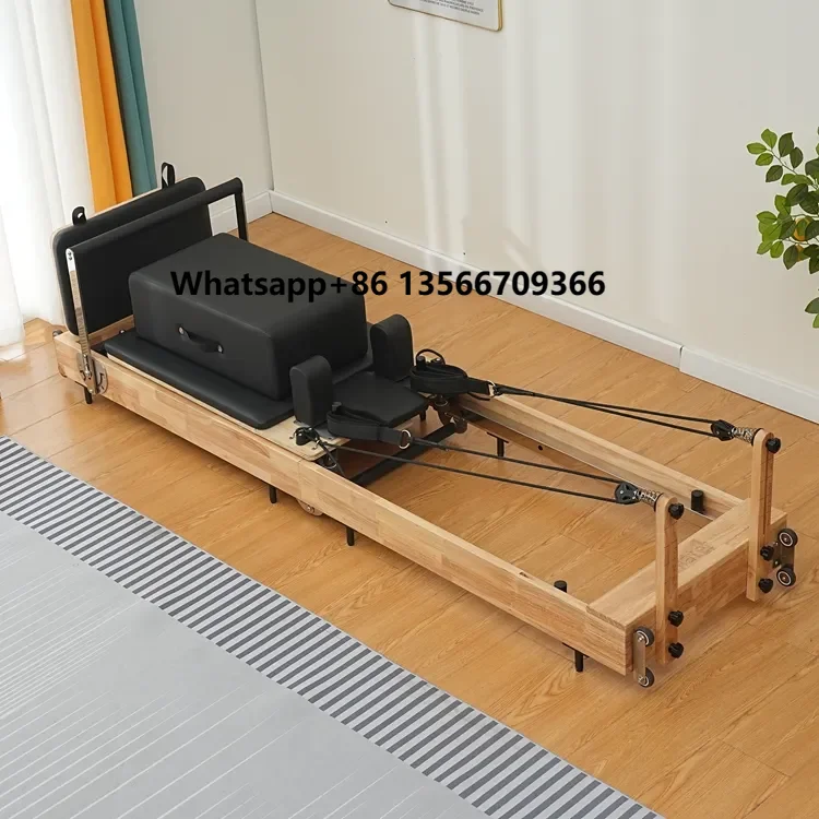 

wood gym home fitness machine hot selling yoga pilates equipment high quality foldable pilates reformer