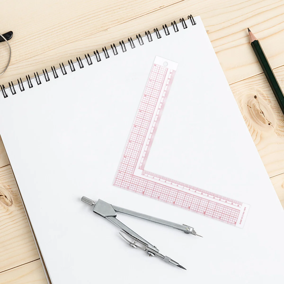 L-مربع الشكل حاكم الخياطة قياس الحكام خياط أداة للحرف اليدوية لتصميم الملابس قطع الدرجات الرسم عالية الدقة واضحة #1